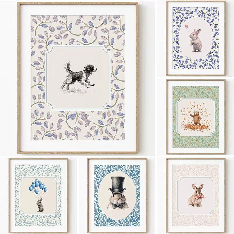 Photography By - Affiches d'animaux vintage nordiques : lapin,
