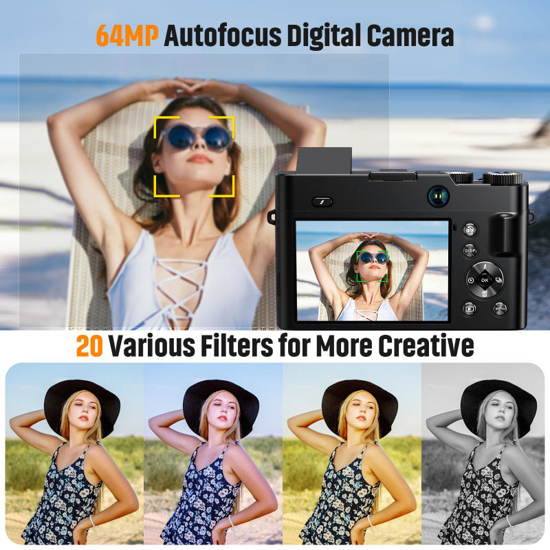 Caméra numérique 4K 64MP, phot - Photography Nature Images avis et prix