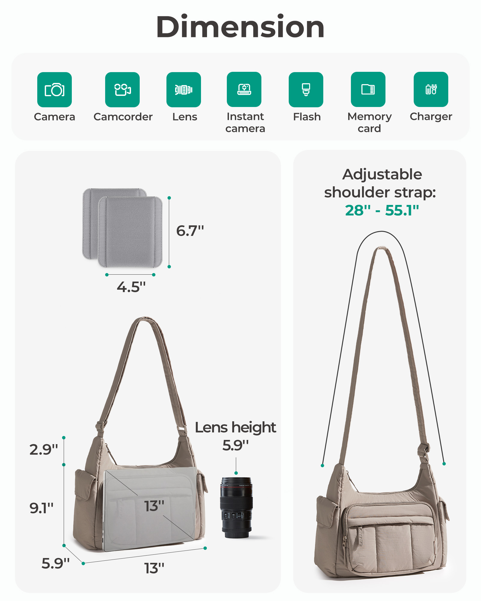 BAGSMART Sac à bandoulière 2 e - Photography Digital avis et prix