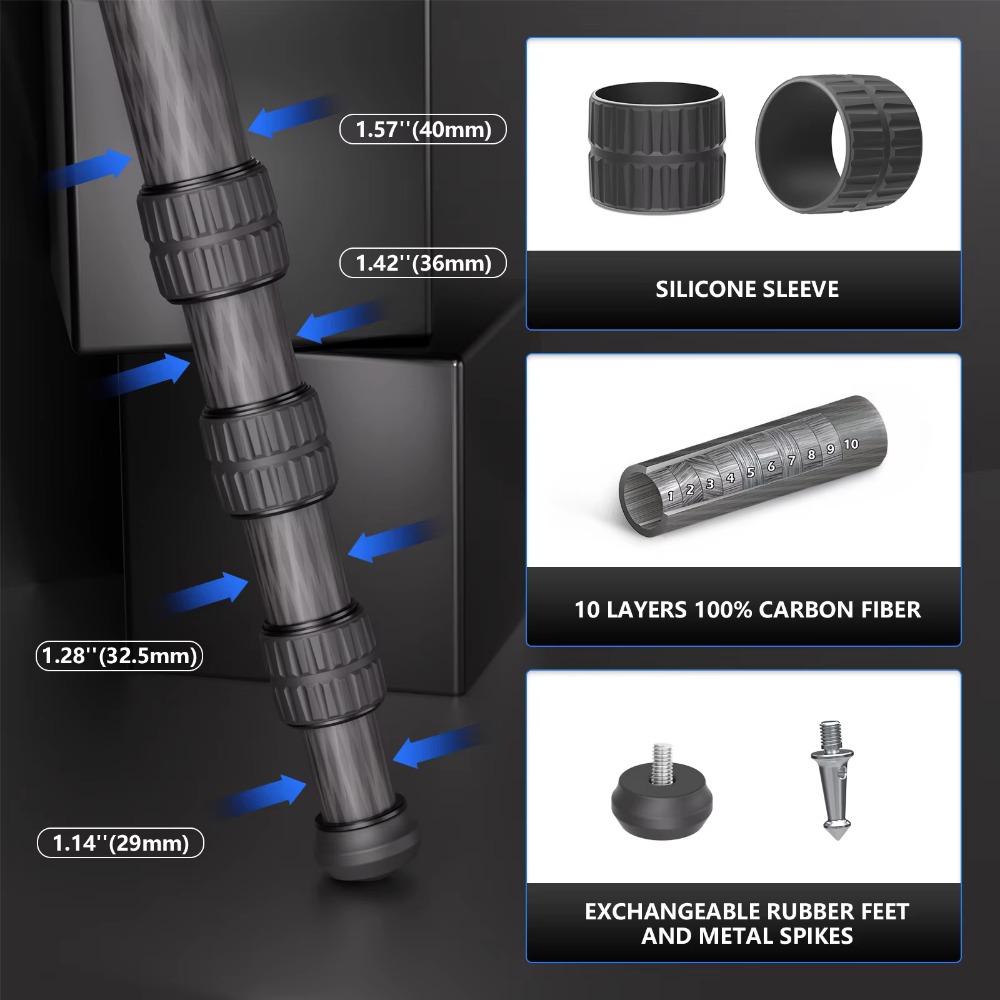 WEYLLAN LX9 trépied en Fiber d - Camera Tripod Carbon avis et prix