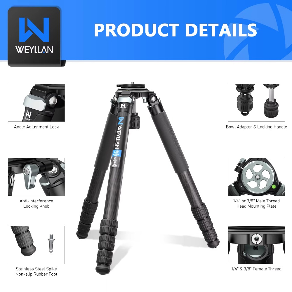 WEYLLAN LX9 trépied en Fiber d - Camera Tripod Carbon avis et prix