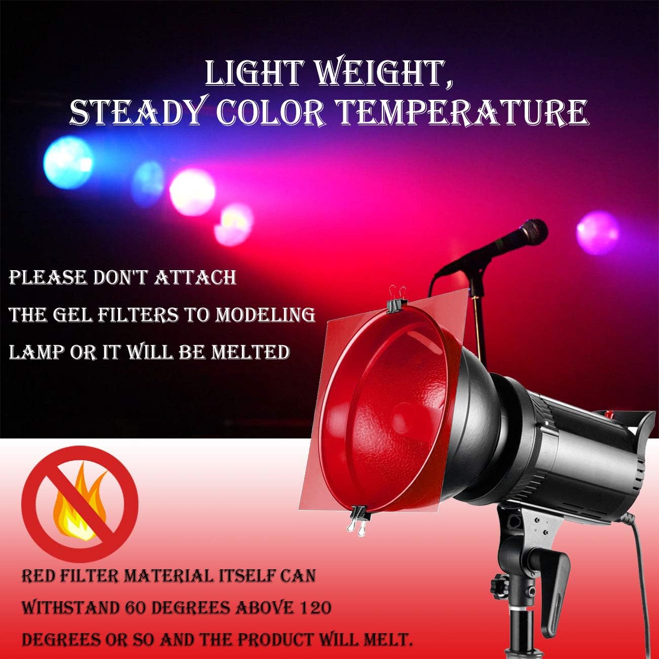Filtre de lumière gel en PVC,  - Photography Umbrella Lighting Kit avis et prix